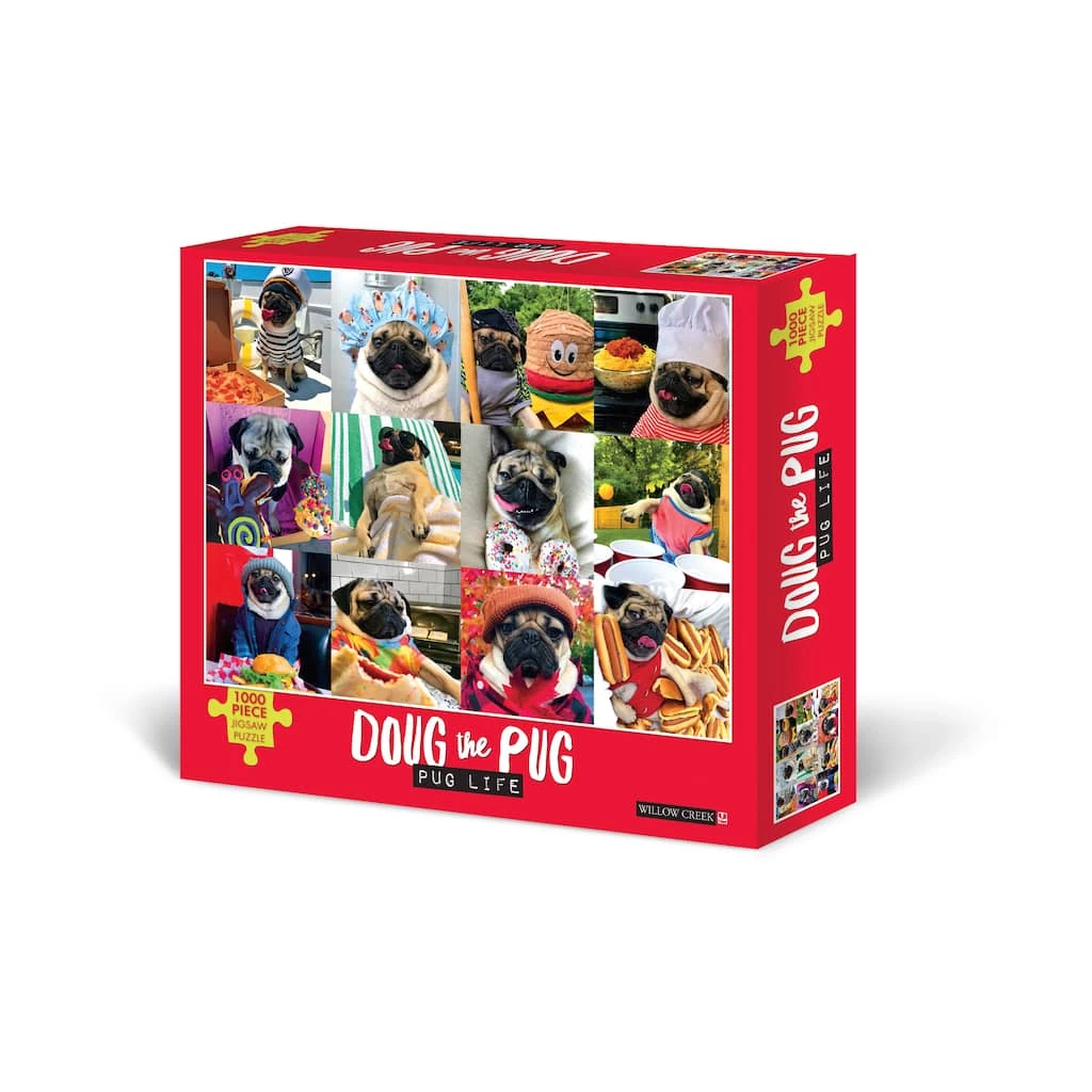 Brand new ๐ Doug the Pug: Pug Life 1,000 Piece Jigsaw Puzzle by Willow Creek Press ๐ฅฐ 1 Brand new ๐ Doug the Pug: Pug Life 1,000 Piece Jigsaw Puzzle by Willow Creek Press ๐ฅฐ