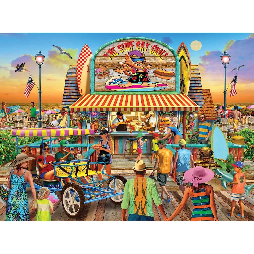 Best Pirce ✔️ The Surf Cat Grill 1,000 Piece Puzzle by Willow Creek Press 🎁 2 Best Pirce ✔️ The Surf Cat Grill 1,000 Piece Puzzle by Willow Creek Press 🎁 - Image 2