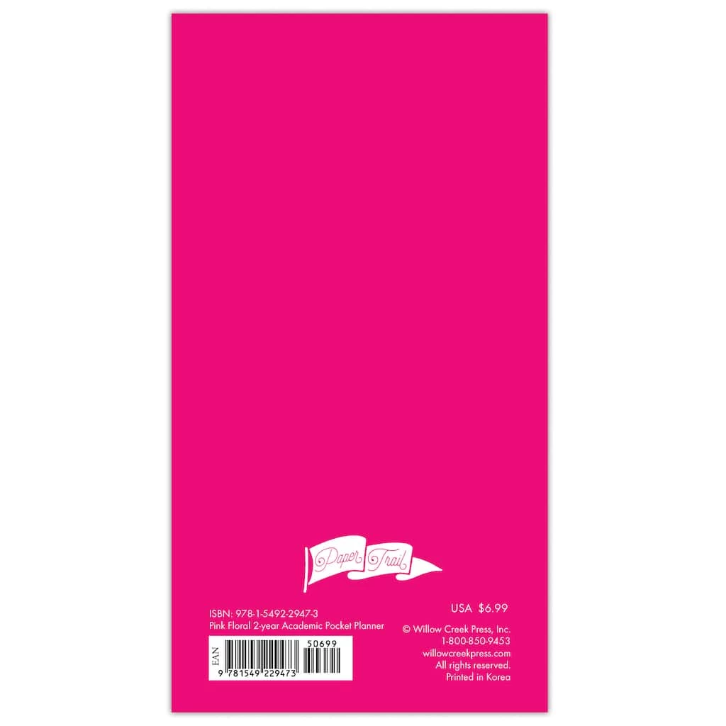 Promo 👍 Pink Floral 2022-2024 Two-Year Pocket Academic Planner by Willow Creek Press ❤️ 3 Promo 👍 Pink Floral 2022-2024 Two-Year Pocket Academic Planner by Willow Creek Press ❤️ - Image 3