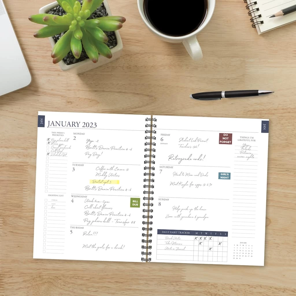 Hot Sale ⌛ 2023 Blue Softcover Weekly Planner by Willow Creek Press 😍 2 Hot Sale ⌛ 2023 Blue Softcover Weekly Planner by Willow Creek Press 😍 - Image 2