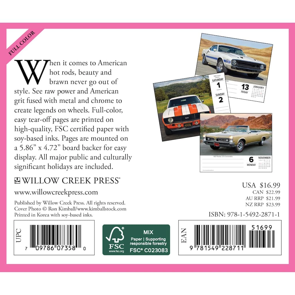 Deals ⭐ 2023 American Muscle Cars Box Calendar by Willow Creek Press ✔️ 2 Deals ⭐ 2023 American Muscle Cars Box Calendar by Willow Creek Press ✔️ - Image 2