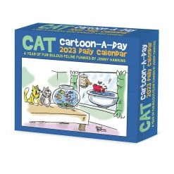 Promo ⌛ 2023 Cat Cartoon by Jonny Hawkins Box Calendar by Willow Creek Press 🎉
