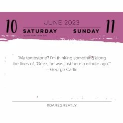 Budget 👍 2023 Dare Greatly Box Calendar by Willow Creek Press 🎁 -Cheap Willow Creek Press Store D669841S 3