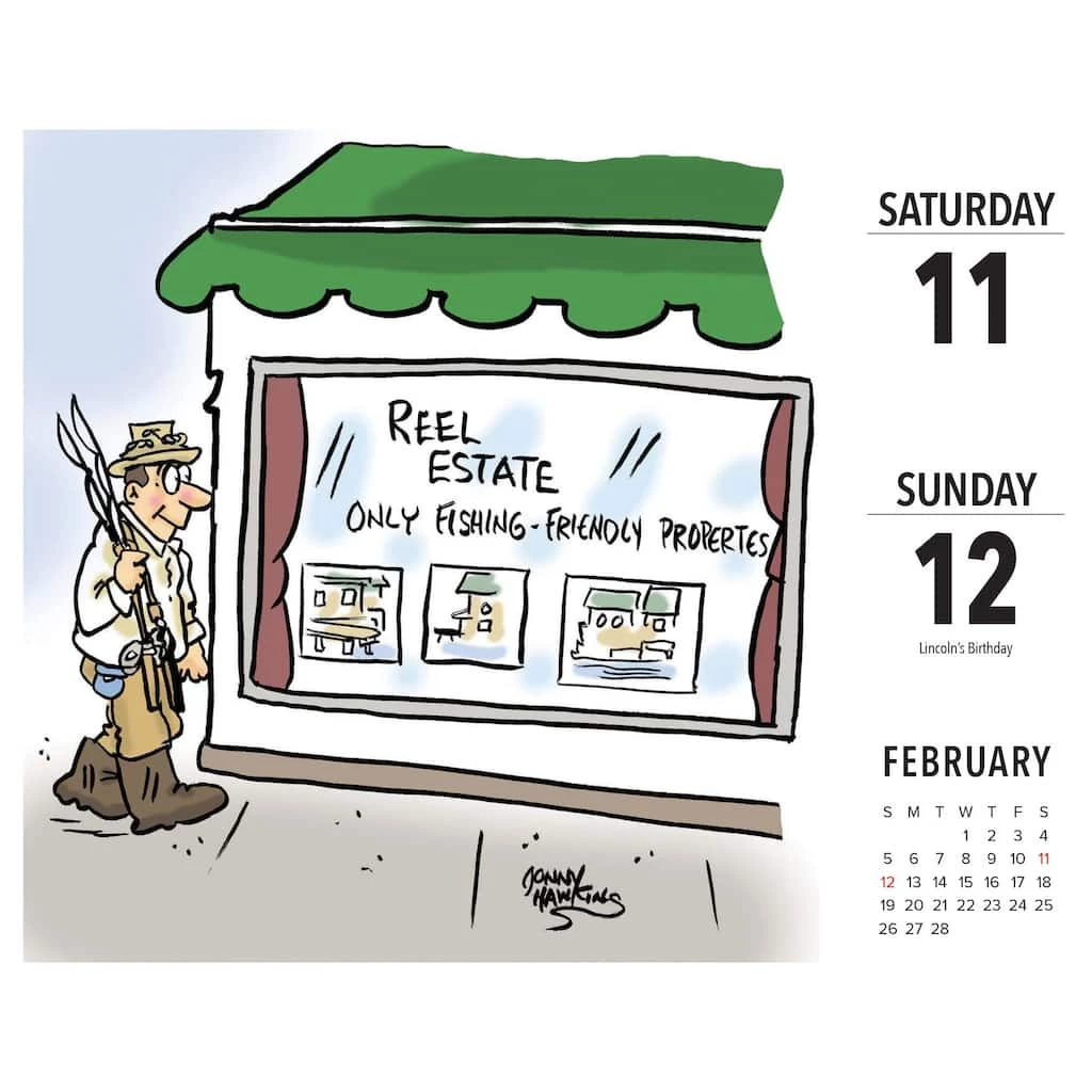 Budget ๐คฉ 2023 Fishing Cartoon A Day Box Calendar by Willow Creek Press ๐ 3 Budget ๐คฉ 2023 Fishing Cartoon A Day Box Calendar by Willow Creek Press ๐ - Image 3