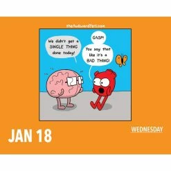 Coupon 🧨 2023 Heart Brain by Awkward Yeti Box Calendar by Willow Creek Press 🧨 -Cheap Willow Creek Press Store D669848S 3