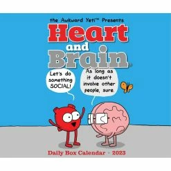Coupon 🧨 2023 Heart Brain by Awkward Yeti Box Calendar by Willow Creek Press 🧨 -Cheap Willow Creek Press Store D669848S 5
