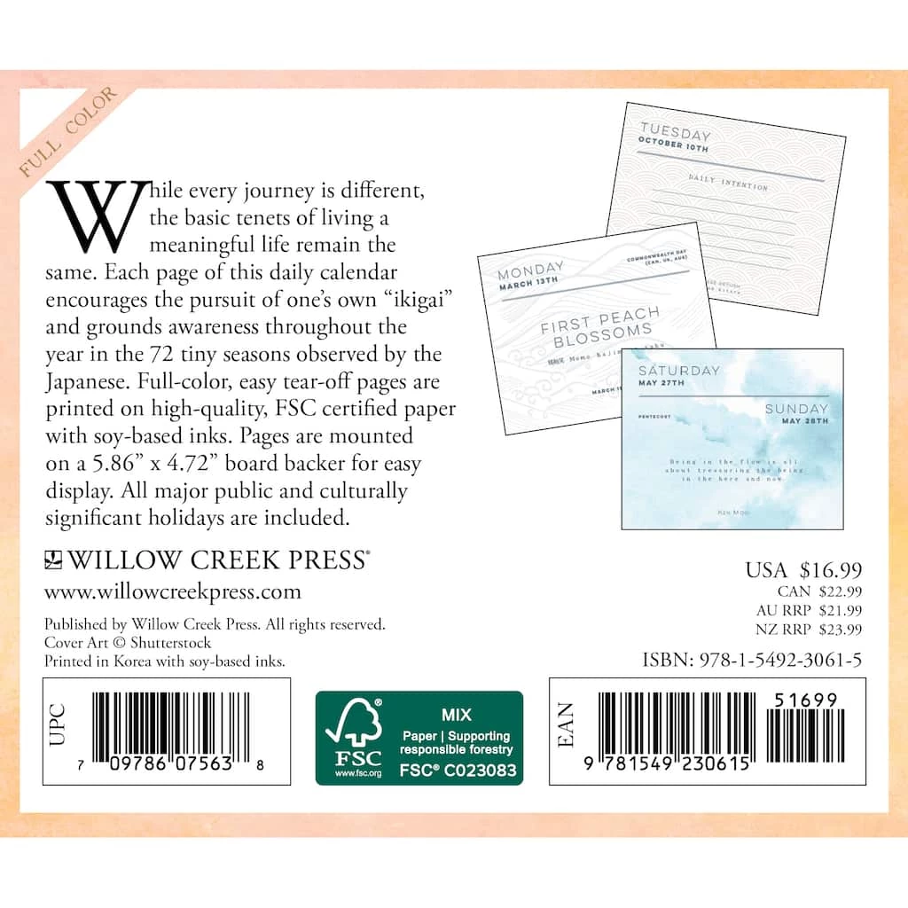 Best Sale π₯ 2023 Ikigai Box Calendar by Willow Creek Press β 2 Best Sale π₯ 2023 Ikigai Box Calendar by Willow Creek Press β - Image 2