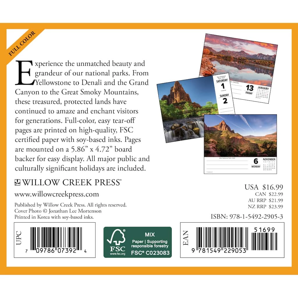 Flash Sale 💯 2023 National Parks Box Calendar by Willow Creek Press ✨ 2 Flash Sale 💯 2023 National Parks Box Calendar by Willow Creek Press ✨ - Image 2