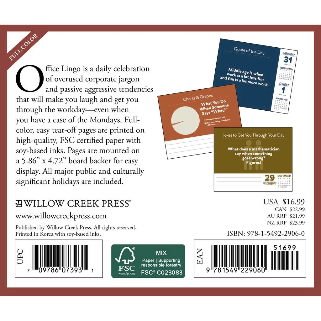 Best reviews of π 2023 Office Lingo Box Calendar by Willow Creek Press π 2 Best reviews of π 2023 Office Lingo Box Calendar by Willow Creek Press π - Image 2