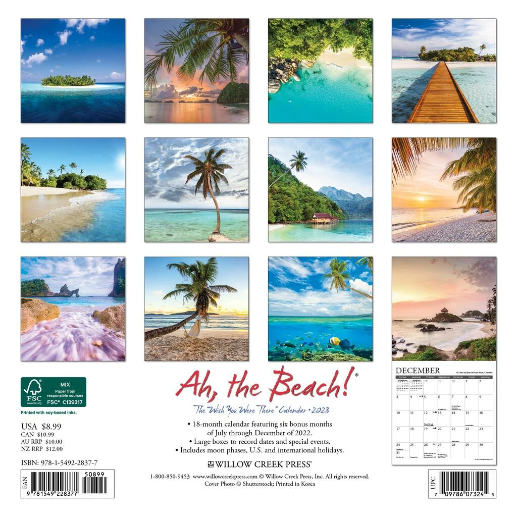 Best Sale π 2023 Ah, the Beach Mini Wall Calendar by Willow Creek Press π 2 Best Sale π 2023 Ah, the Beach Mini Wall Calendar by Willow Creek Press π - Image 2