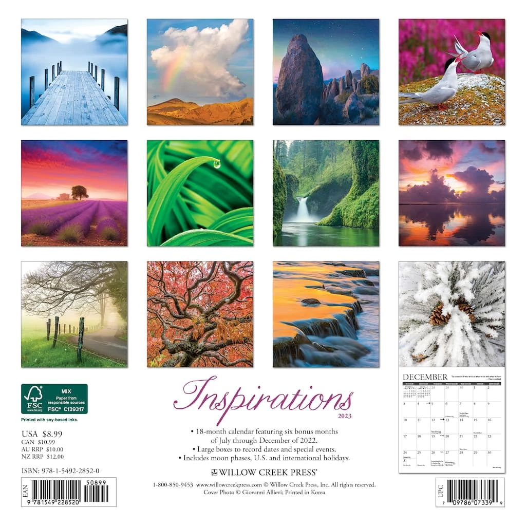 Cheap π₯ 2023 Inspirations Mini Wall Calendar by Willow Creek Press β€οΈ 2 Cheap π₯ 2023 Inspirations Mini Wall Calendar by Willow Creek Press β€οΈ - Image 2