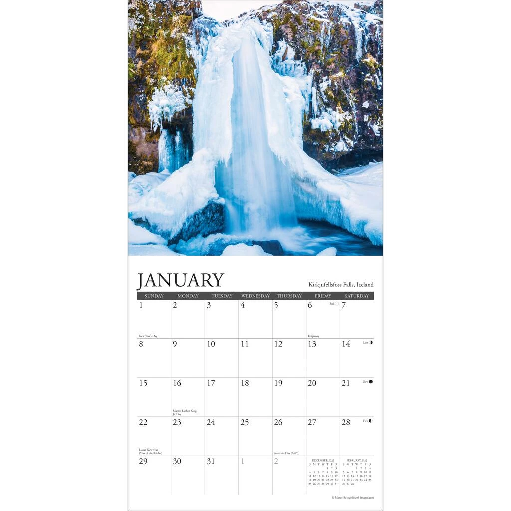 Best Sale 🔥 2023 Waterfalls Mini Wall Calendar by Willow Creek Press 🎉 3 Best Sale 🔥 2023 Waterfalls Mini Wall Calendar by Willow Creek Press 🎉 - Image 3