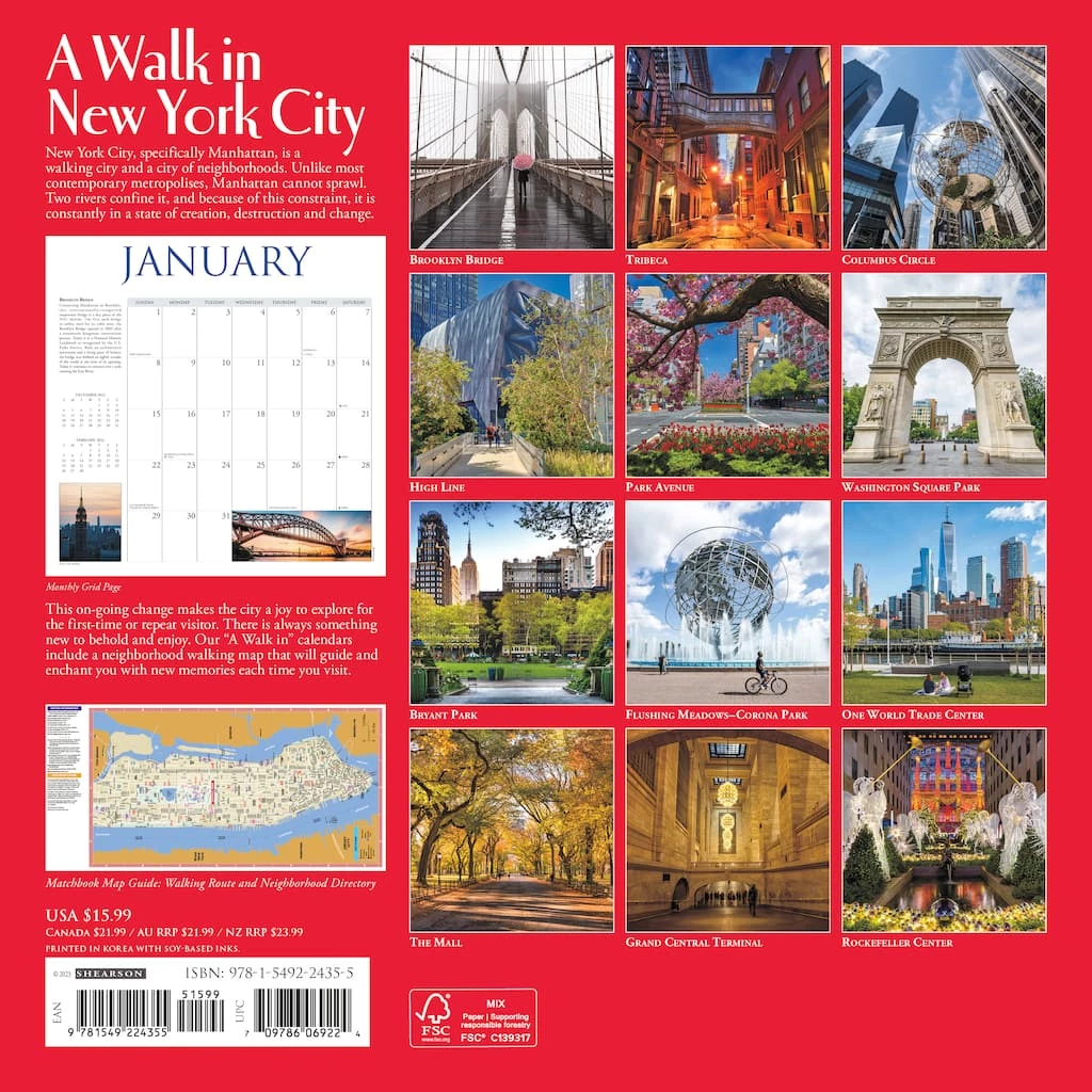 Budget 🎁 2023 A Walk in New York City Wall Calendar by Willow Creek Press 🛒 2 Budget 🎁 2023 A Walk in New York City Wall Calendar by Willow Creek Press 🛒 - Image 2
