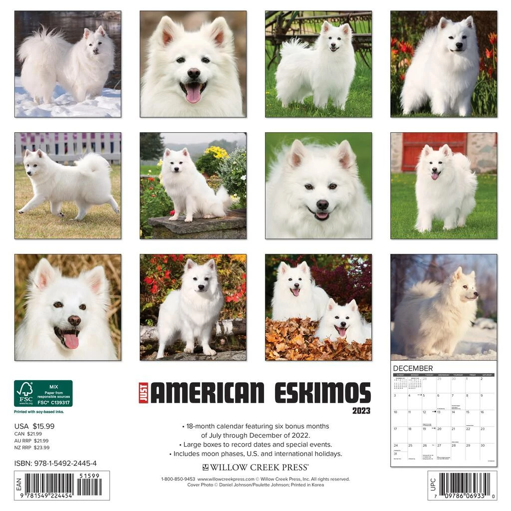 Best reviews of ๐ 2023 Just American Eskimos Wall Calendar by Willow Creek Press ๐ฅฐ 2 Best reviews of ๐ 2023 Just American Eskimos Wall Calendar by Willow Creek Press ๐ฅฐ - Image 2
