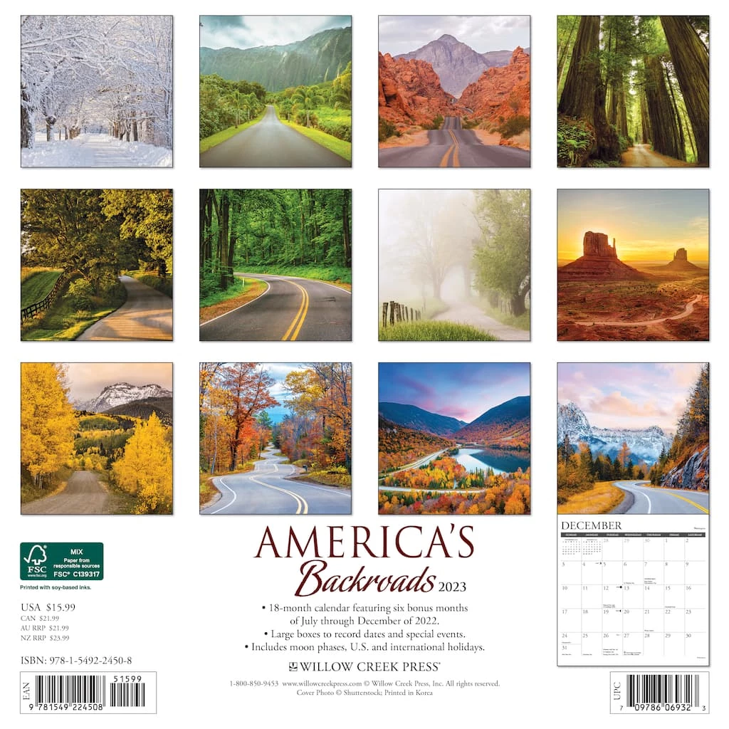 Coupon π 2023 America's Backroads Wall Calendar by Willow Creek Press 𧨠2 Coupon π 2023 America's Backroads Wall Calendar by Willow Creek Press 𧨠- Image 2