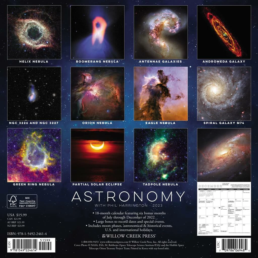 Brand new 😍 2023 Astronomy Wall Calendar by Willow Creek Press ⌛ 2 Brand new 😍 2023 Astronomy Wall Calendar by Willow Creek Press ⌛ - Image 2