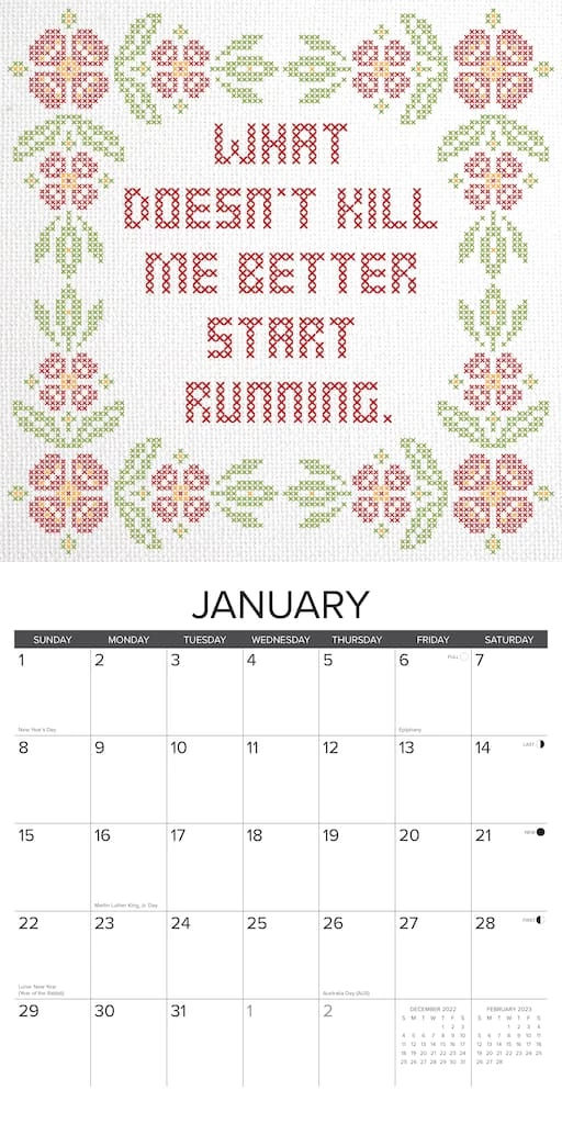 Hot Sale π 2023 Bitchin' Cross-Stitchin' Wall Calendar by Willow Creek Press π 3 Hot Sale π 2023 Bitchin' Cross-Stitchin' Wall Calendar by Willow Creek Press π - Image 3