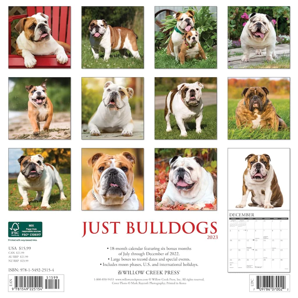 Best Sale โ๏ธ 2023 Just Bulldogs Wall Calendar by Willow Creek Press ๐ฏ 2 Best Sale โ๏ธ 2023 Just Bulldogs Wall Calendar by Willow Creek Press ๐ฏ - Image 2