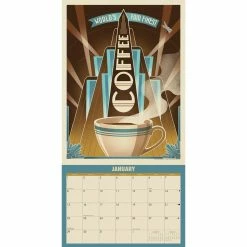 Promo 👍 2023 Coffee Delights Classic Travel Posters Wall Calendar by Willow Creek Press 😀 -Cheap Willow Creek Press Store D670035S 3