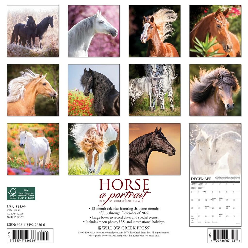 Best Sale ✨ 2023 Horse: A Portrait Wall Calendar by Willow Creek Press 🎁 2 Best Sale ✨ 2023 Horse: A Portrait Wall Calendar by Willow Creek Press 🎁 - Image 2