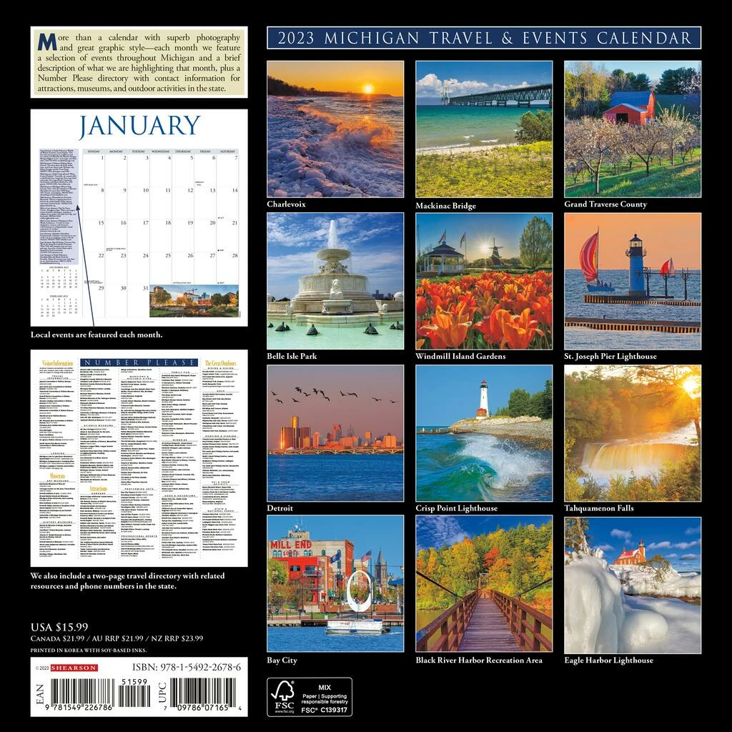 Coupon ⭐ 2023 Michigan Wall Calendar by Willow Creek Press ⌛ 2 Coupon ⭐ 2023 Michigan Wall Calendar by Willow Creek Press ⌛ - Image 2