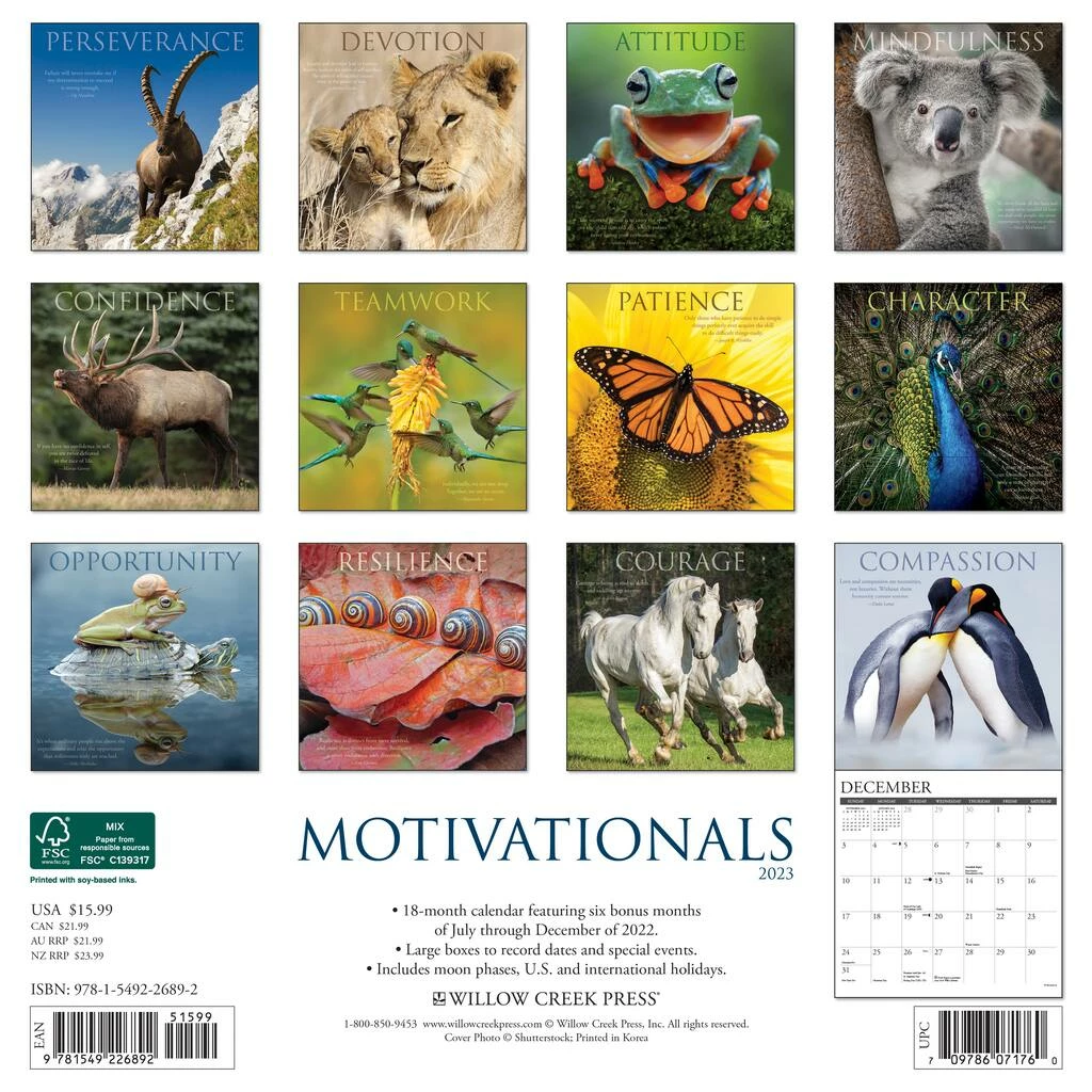Best Sale 👍 2023 Motivationals Wall Calendar by Willow Creek Press ⌛ 2 Best Sale 👍 2023 Motivationals Wall Calendar by Willow Creek Press ⌛ - Image 2