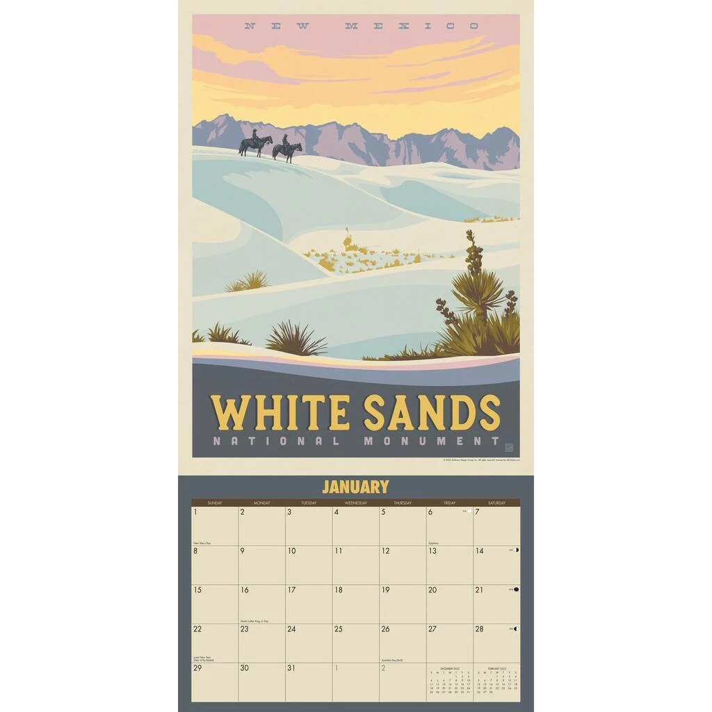 Outlet 😍 2023 National Monuments Classic Travel Posters Wall Calendar by Willow Creek Press 🥰 3 Outlet 😍 2023 National Monuments Classic Travel Posters Wall Calendar by Willow Creek Press 🥰 - Image 3