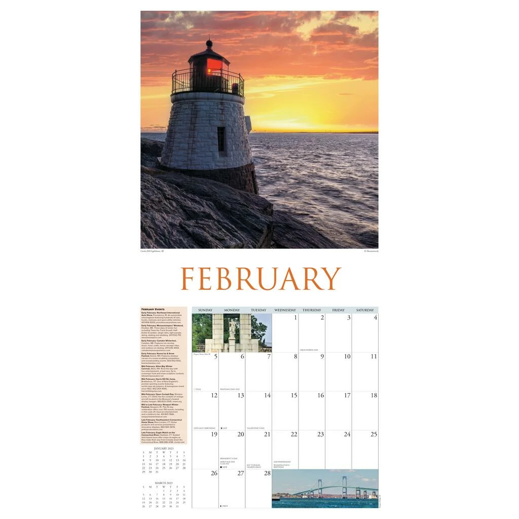 Best Sale ๐งจ 2023 New England Wall Calendar by Willow Creek Press ๐ 3 Best Sale ๐งจ 2023 New England Wall Calendar by Willow Creek Press ๐ - Image 3