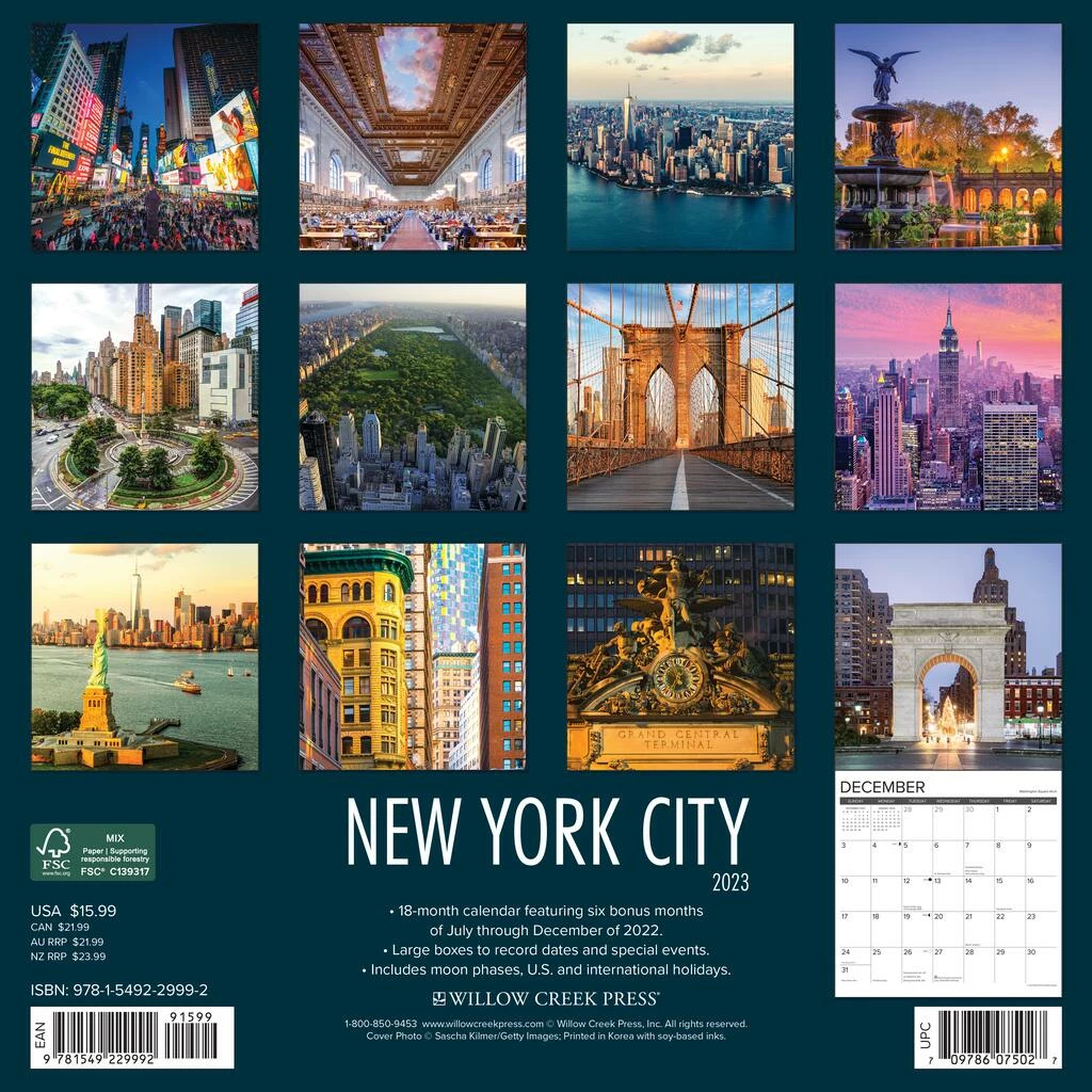 Budget π 2023 New York City Wall Calendar by Willow Creek Press π₯° 2 Budget π 2023 New York City Wall Calendar by Willow Creek Press π₯° - Image 2