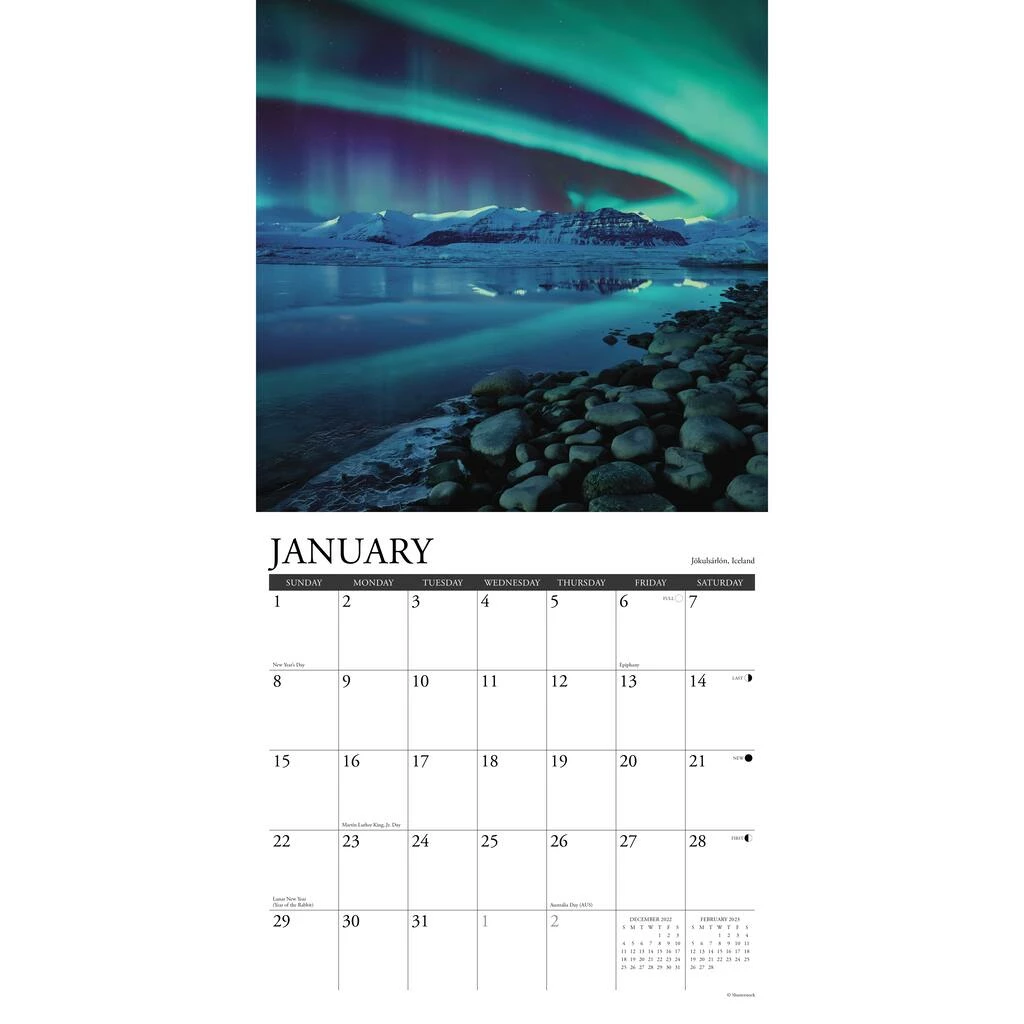 Budget 🎉 2023 Northern Lights Wall Calendar by Willow Creek Press 🌟 3 Budget 🎉 2023 Northern Lights Wall Calendar by Willow Creek Press 🌟 - Image 3
