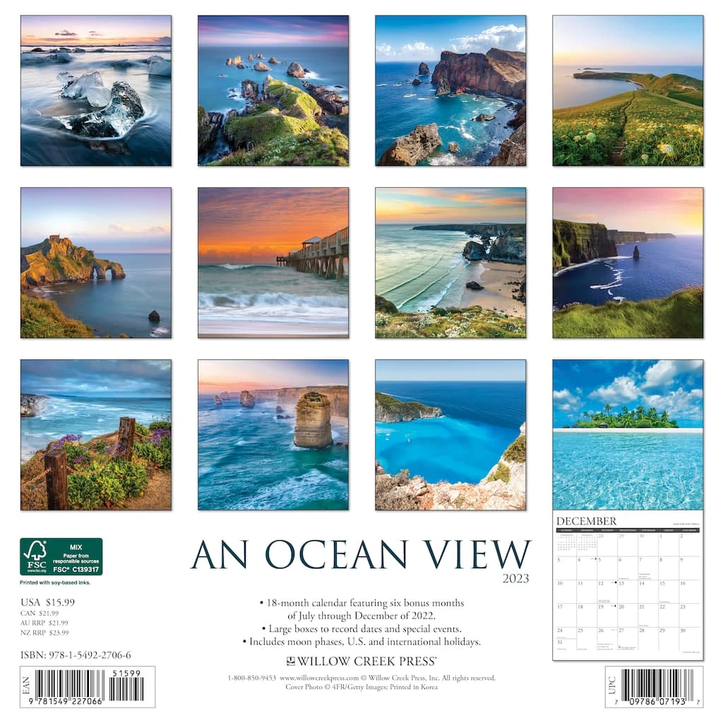 Promo ๐ 2023 An Ocean View Wall Calendar by Willow Creek Press ๐ฏ 2 Promo ๐ 2023 An Ocean View Wall Calendar by Willow Creek Press ๐ฏ - Image 2