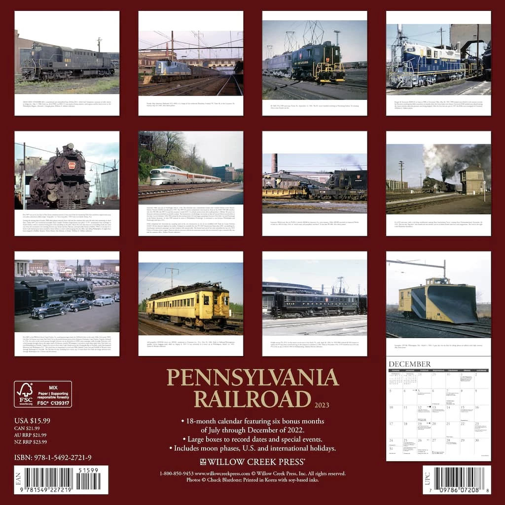 Brand new ๐คฉ 2023 Pennsylvania Railroad Wall Calendar by Willow Creek Press ๐ 2 Brand new ๐คฉ 2023 Pennsylvania Railroad Wall Calendar by Willow Creek Press ๐ - Image 2