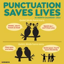 Best deal 🧨 2023 Punctuation Saves Lives Wall Calendar by Willow Creek Press ✔️