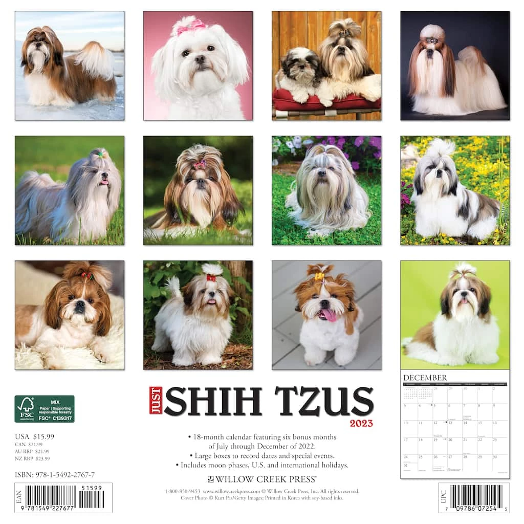 Coupon π₯° 2023 Just Shih Tzus Wall Calendar by Willow Creek Press π 2 Coupon π₯° 2023 Just Shih Tzus Wall Calendar by Willow Creek Press π - Image 2