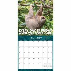 Best deal 😀 2023 Sloth Mode Wall Calendar by Willow Creek Press ⌛ -Cheap Willow Creek Press Store D670225S 3