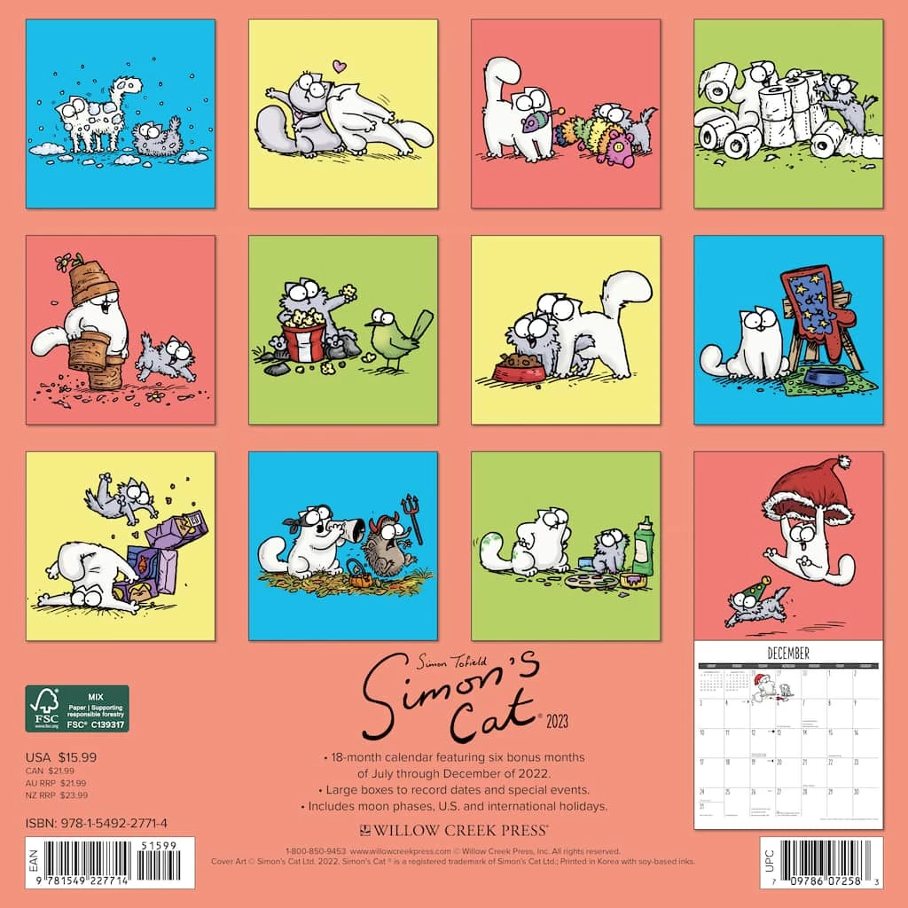Budget π₯ 2023 Simon's Cat Wall Calendar by Willow Creek Press π 2 Budget π₯ 2023 Simon's Cat Wall Calendar by Willow Creek Press π - Image 2