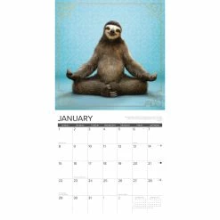 Brand new ✨ 2023 Sloth Yoga Wall Calendar by Willow Creek Press 😉 -Cheap Willow Creek Press Store D670229S 3