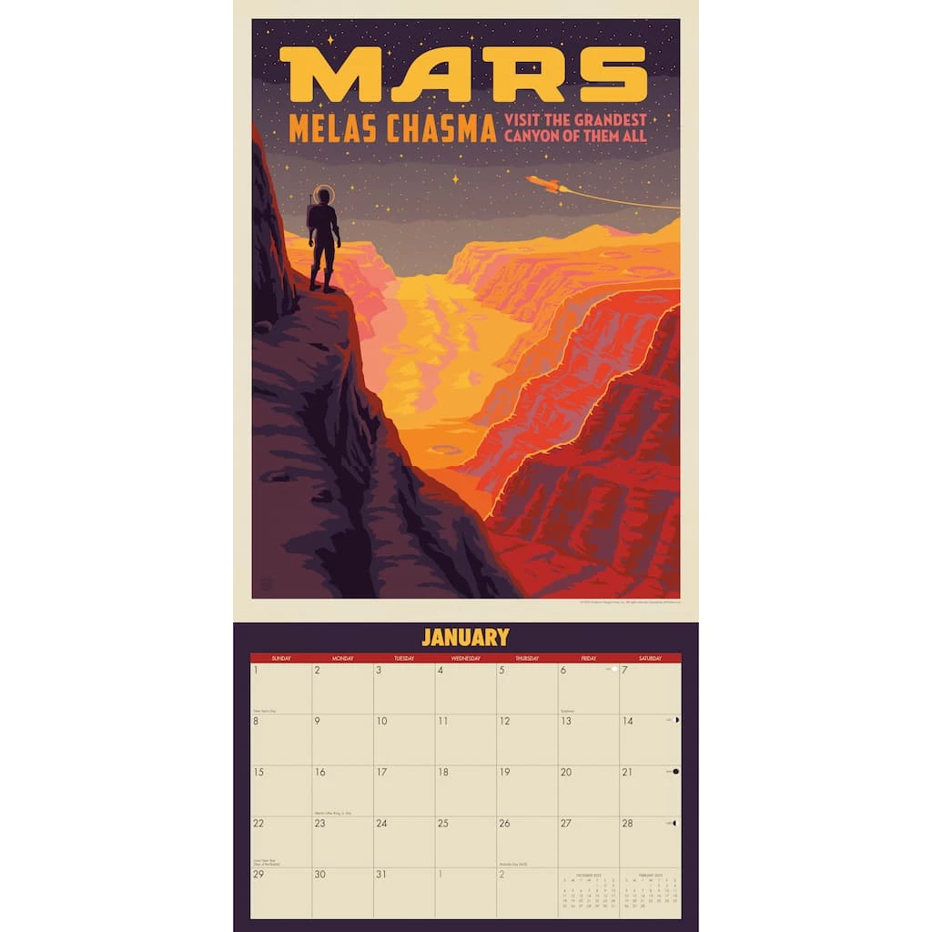 Deals ❤️ 2023 Space Travel Classic Illustrated Posters Wall Calendar by Willow Creek Press ✨ 3 Deals ❤️ 2023 Space Travel Classic Illustrated Posters Wall Calendar by Willow Creek Press ✨ - Image 3