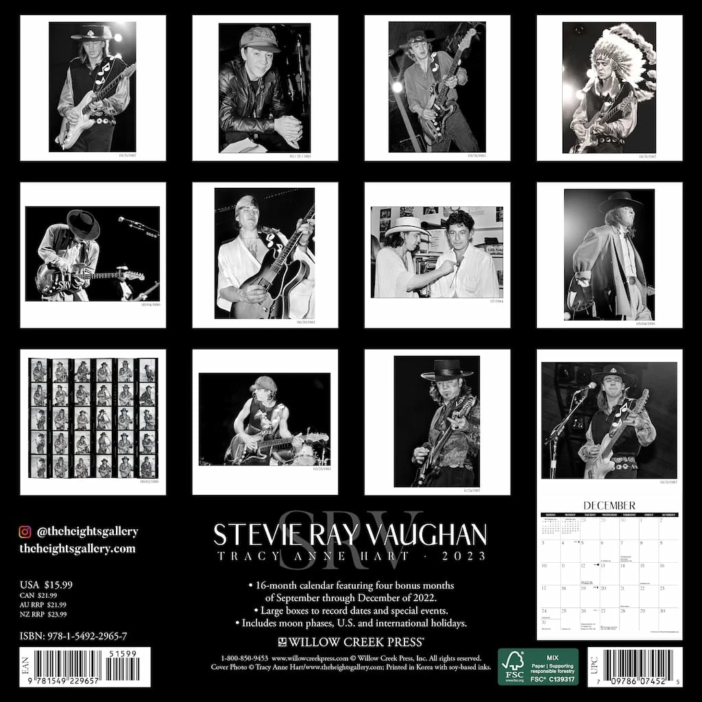Brand new β 2023 Stevie Ray Vaughan Wall Calendar by Willow Creek Press π₯ 2 Brand new β 2023 Stevie Ray Vaughan Wall Calendar by Willow Creek Press π₯ - Image 2