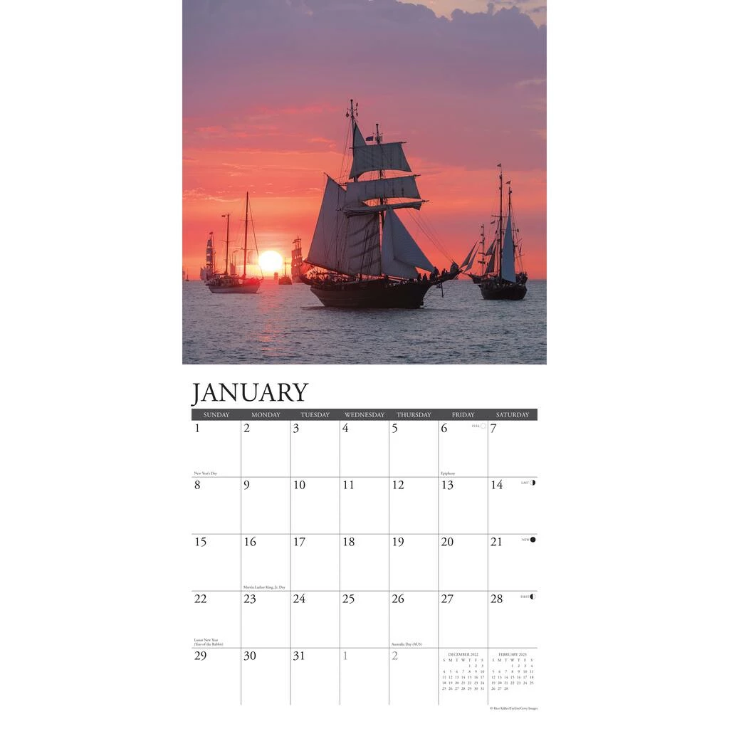New 👍 2023 Tall Ships Wall Calendar by Willow Creek Press ❤️ 3 New 👍 2023 Tall Ships Wall Calendar by Willow Creek Press ❤️ - Image 3