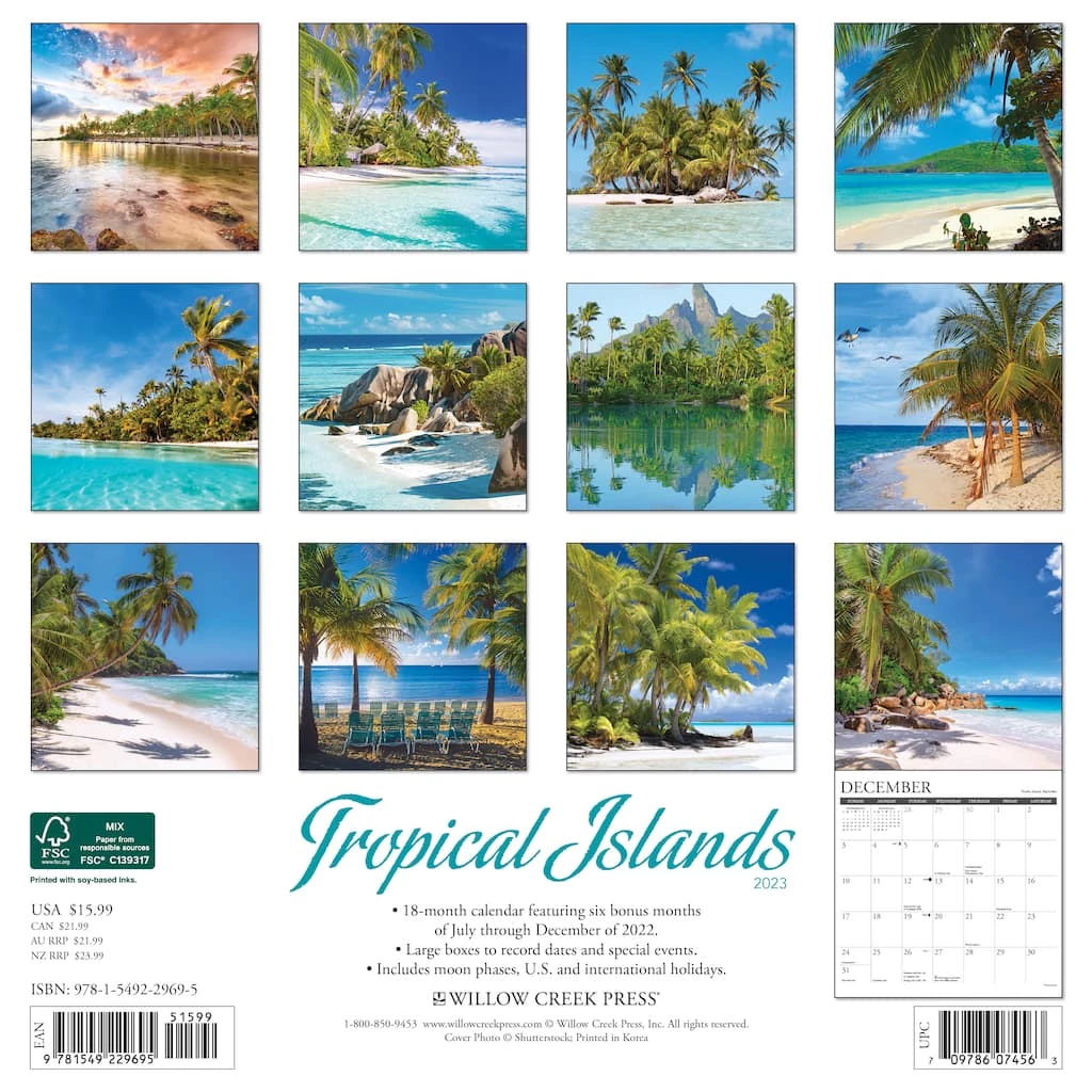 Best deal π 2023 Tropical Islands Wall Calendar by Willow Creek Press π 2 Best deal π 2023 Tropical Islands Wall Calendar by Willow Creek Press π - Image 2