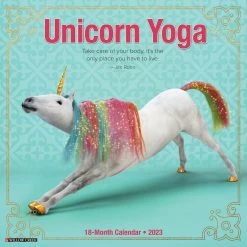 Cheapest 💯 2023 Unicorn Yoga Wall Calendar by Willow Creek Press 🤩