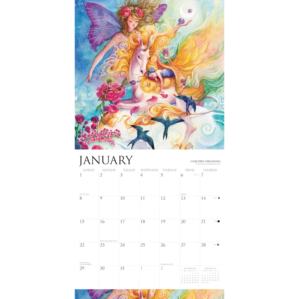 Best Sale 🥰 2023 Unicorns by Sara Burrier Wall Calendar by Willow Creek Press ⌛ 3 Best Sale 🥰 2023 Unicorns by Sara Burrier Wall Calendar by Willow Creek Press ⌛ - Image 3