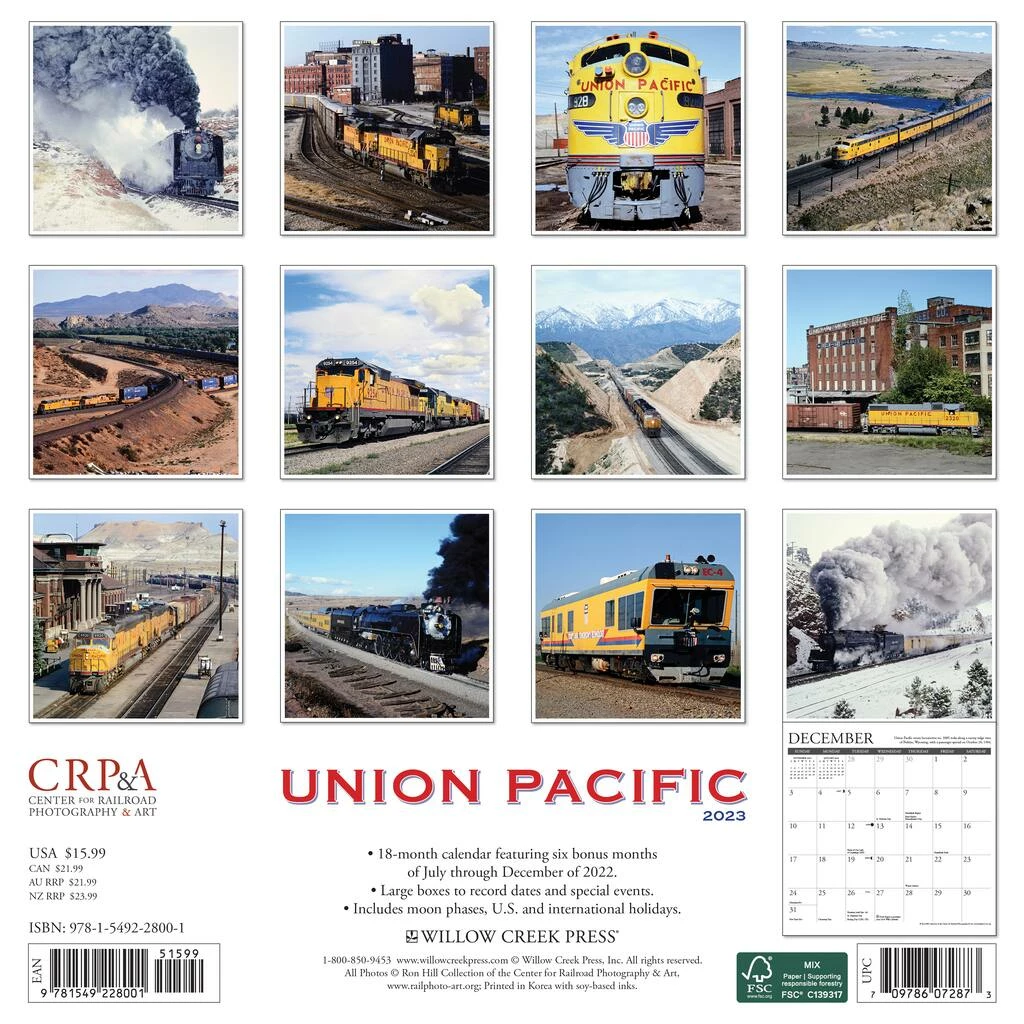 Best Sale ๐ฅ 2023 Union Pacific Wall Calendar by Willow Creek Press ๐ฅฐ 2 Best Sale ๐ฅ 2023 Union Pacific Wall Calendar by Willow Creek Press ๐ฅฐ - Image 2