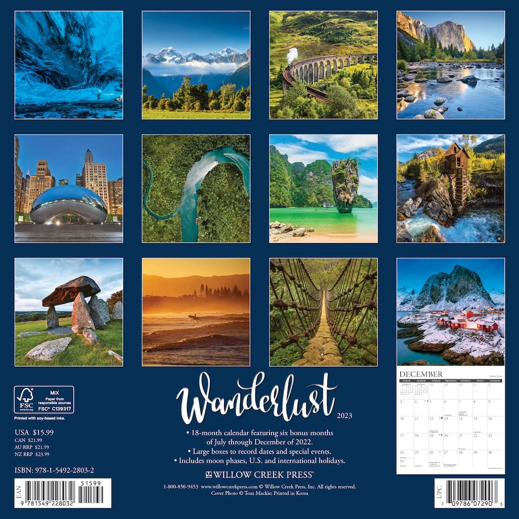 Cheap ๐ฅ 2023 Wanderlust Wall Calendar by Willow Creek Press โ 2 Cheap ๐ฅ 2023 Wanderlust Wall Calendar by Willow Creek Press โ - Image 2