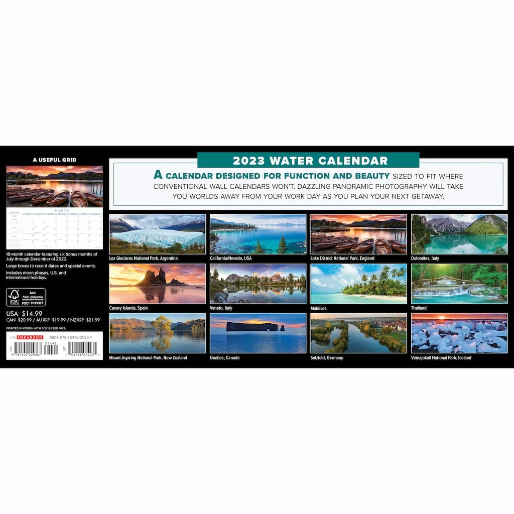 Best Sale 😍 2023 Water Panoramic Wall Calendar by Willow Creek Press 🤩 2 Best Sale 😍 2023 Water Panoramic Wall Calendar by Willow Creek Press 🤩 - Image 2
