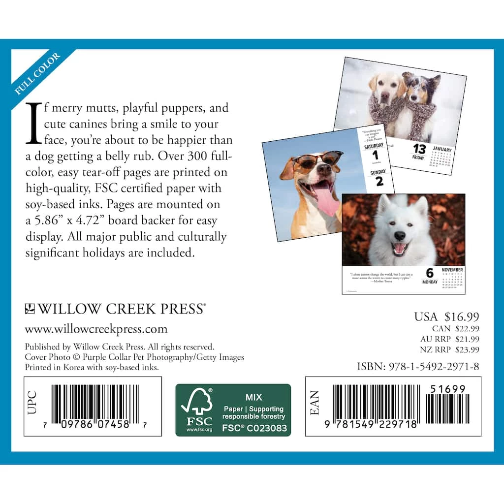 Promo ๐ฏ 2023 ๐ฆฎ Dogs Daily Box Calendar by Willow Creek Press โ๏ธ 2 Promo ๐ฏ 2023 ๐ฆฎ Dogs Daily Box Calendar by Willow Creek Press โ๏ธ - Image 2