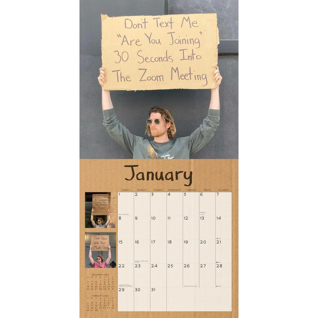 Wholesale π 2023 Dude With Sign Wall Calendar by Willow Creek Press π 3 Wholesale π 2023 Dude With Sign Wall Calendar by Willow Creek Press π - Image 3