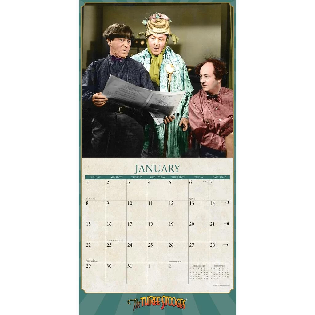 Top 10 ❤️ 2023 Three Stooges Wall Calendar by Willow Creek Press 😀 3 Top 10 ❤️ 2023 Three Stooges Wall Calendar by Willow Creek Press 😀 - Image 3