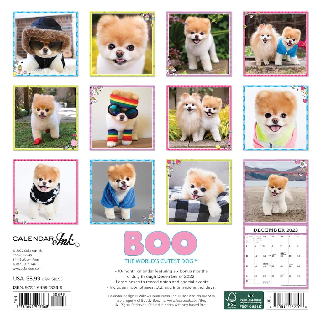 Promo βοΈ 2023 Boo Mini Wall Calendar by Willow Creek Press π― 2 Promo βοΈ 2023 Boo Mini Wall Calendar by Willow Creek Press π― - Image 2